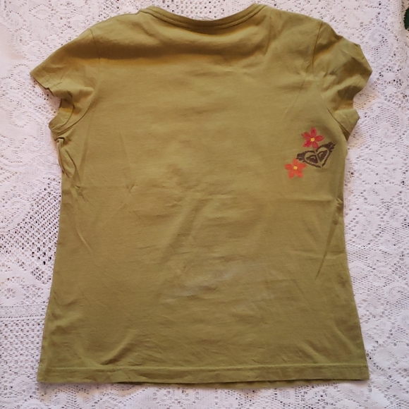 Hunter Green Roxy Tee - Sz L - Picture 5 of 7
